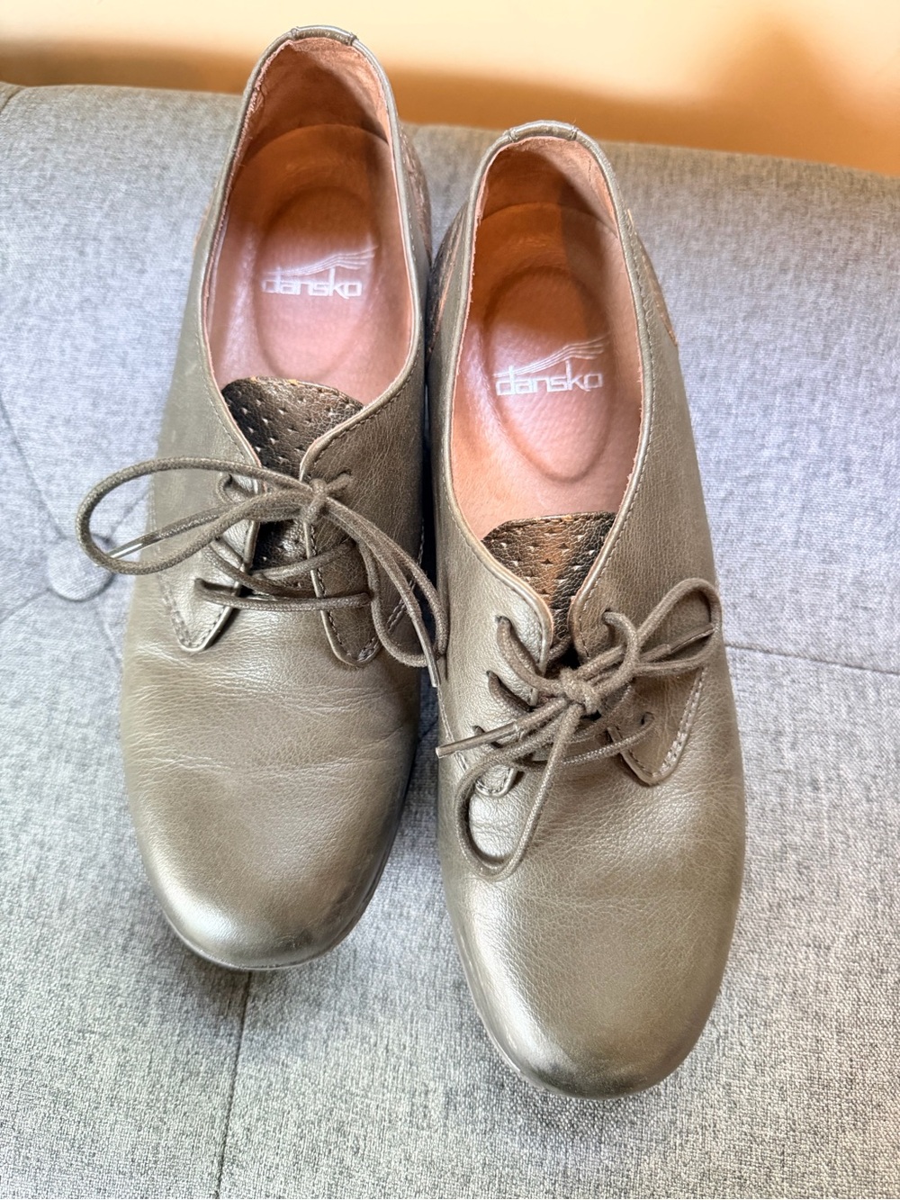 Dansko Olive Green Leather Lace-Up Boots
